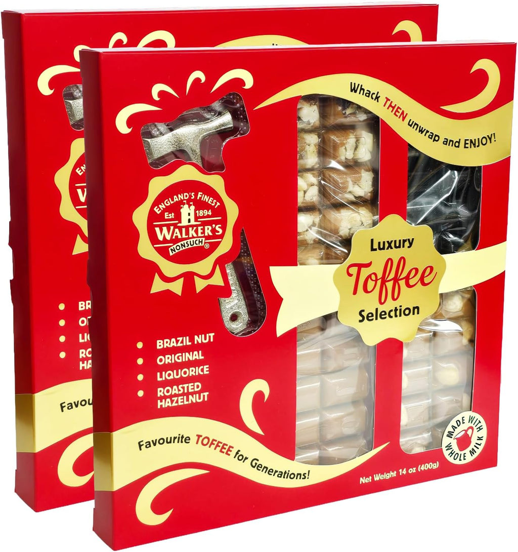 Walker’s Nonsuch Luxury Toffee Selection Hammer Pack 400g - 2 Pack in a Premier Life Store Box