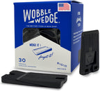 Wobble Wedges Rigid Plastic Shims, Multi-Purpose Shim Wedges for Home Improvement & Work - Plastic Wedge for Table, Toilet, Furniture Levelers & Leveling Feet, Made in USA, Black, 30Pack