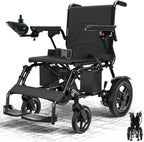 Electric Wheelchair for Adults – Lightweight, Foldable, & All-Terrain | 500W Motorized Power Wheelchair, 15+ Travel Range, 300 lbs Capacity, Comfortable & Safe for Seniors (Black)