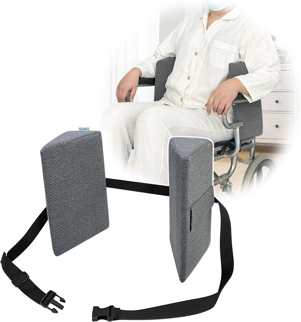 KAAMOS Wheelchair Lateral Support Cushions, Lateral Support for Wheelchair, Back Side Support Wedge Cushion for Seniors, Foam Positioning Wedge Pillow Side Padding (Small)