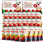 Fruit Smoothie Pouches Banana Berry - 2 Pack, 24 Pcs USDA Organic Gluten Free Snacks for Adults, No Added Sugar, Protein Pouches Adult Meal Replacement, Smoothie Packs Support Balanced Nutrition