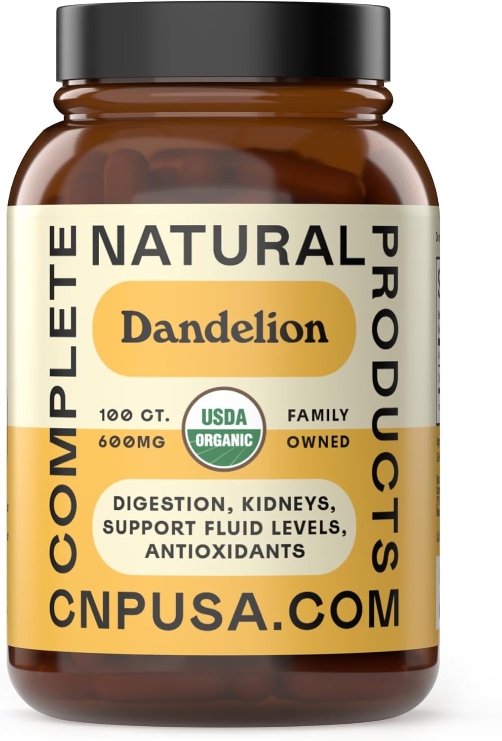 Organic Dandelion Root Capsules 600mg - Dandelion Supplement Pills, Herbal Root Support for Liver Detox, Digestive Cleanse Aid, Vegan Plant Based Formula, Non GMO, No Fillers, Gluten Free, Made in USA