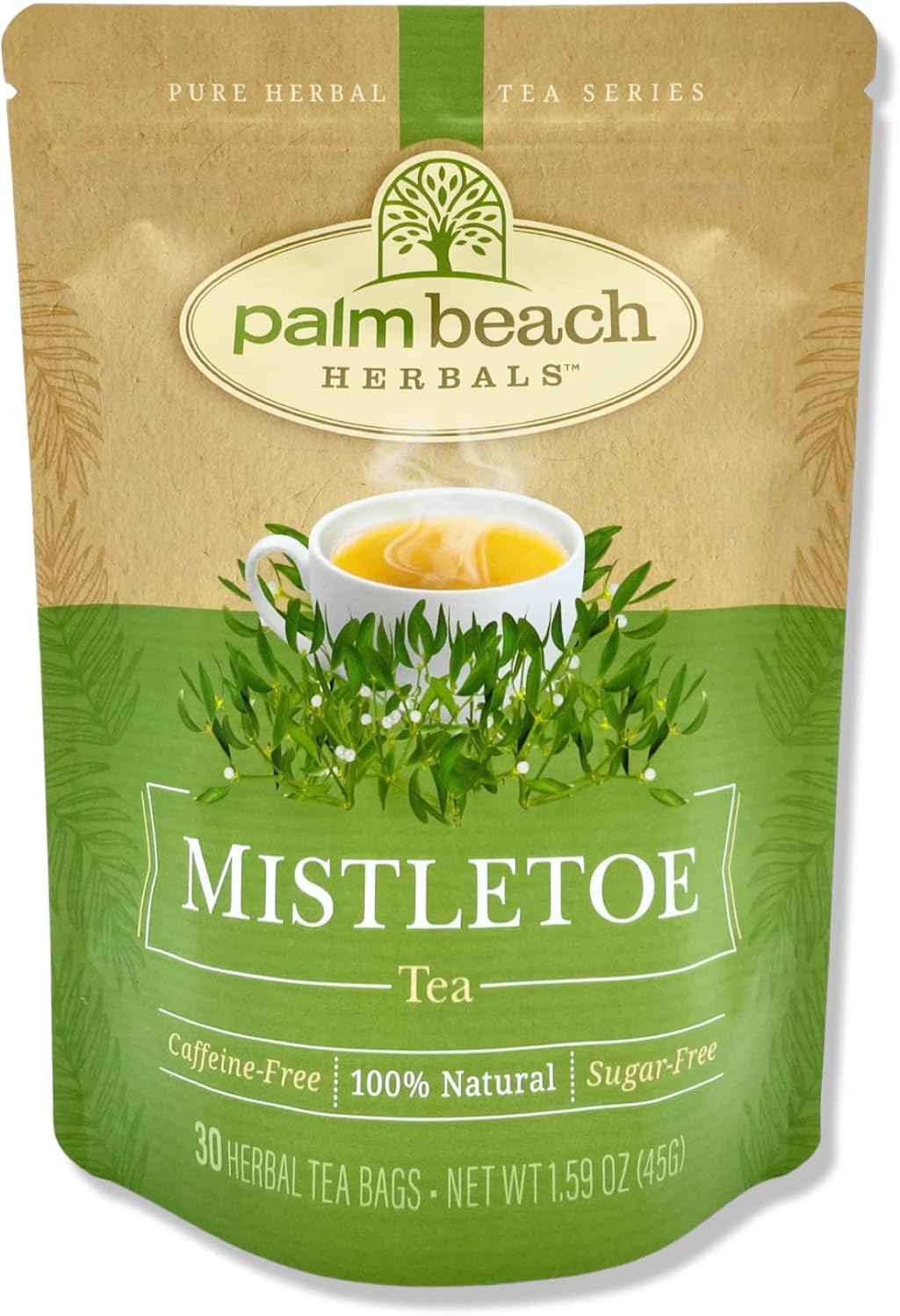 Palm Beach Medicinal Herbs - Mistletoe Tea - Pure Herbal Tea Series, 30ct