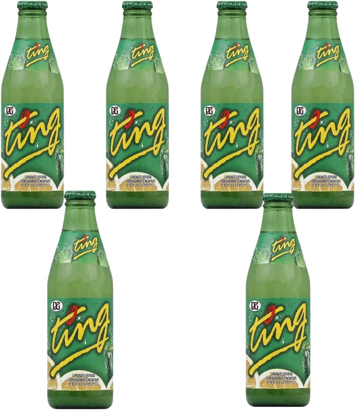 Ting Sparkling Jamaican Grapefruit Flavored Beverage, 10.14 oz Bottles, Pack of 6