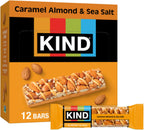 KIND Healthy Snacks Bars, Caramel Almond & Sea Salt, Gluten Free, Low Sugar, High Fiber Snacks, 6g Protein, 12 Count