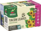 Hanan Yacon Leaf Herbal Tea - 25 Teabags of Hojas de Yacon, All Natural Leaves and Herbs from Peru