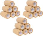 Ever Ready First Aid Self Adherent Cohesive Wrap Bandages, 4 inches x 5 Yards for First Aid, Sprains, Swelling, Sports, Pets, Tan – 18 Count