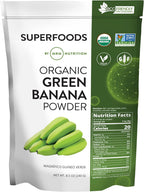 MRM Nutrition Organic Green Banana Powder | Superfoods | High-Fiber | Flour Alternative | Prebiotic Fiber | 40 Servings