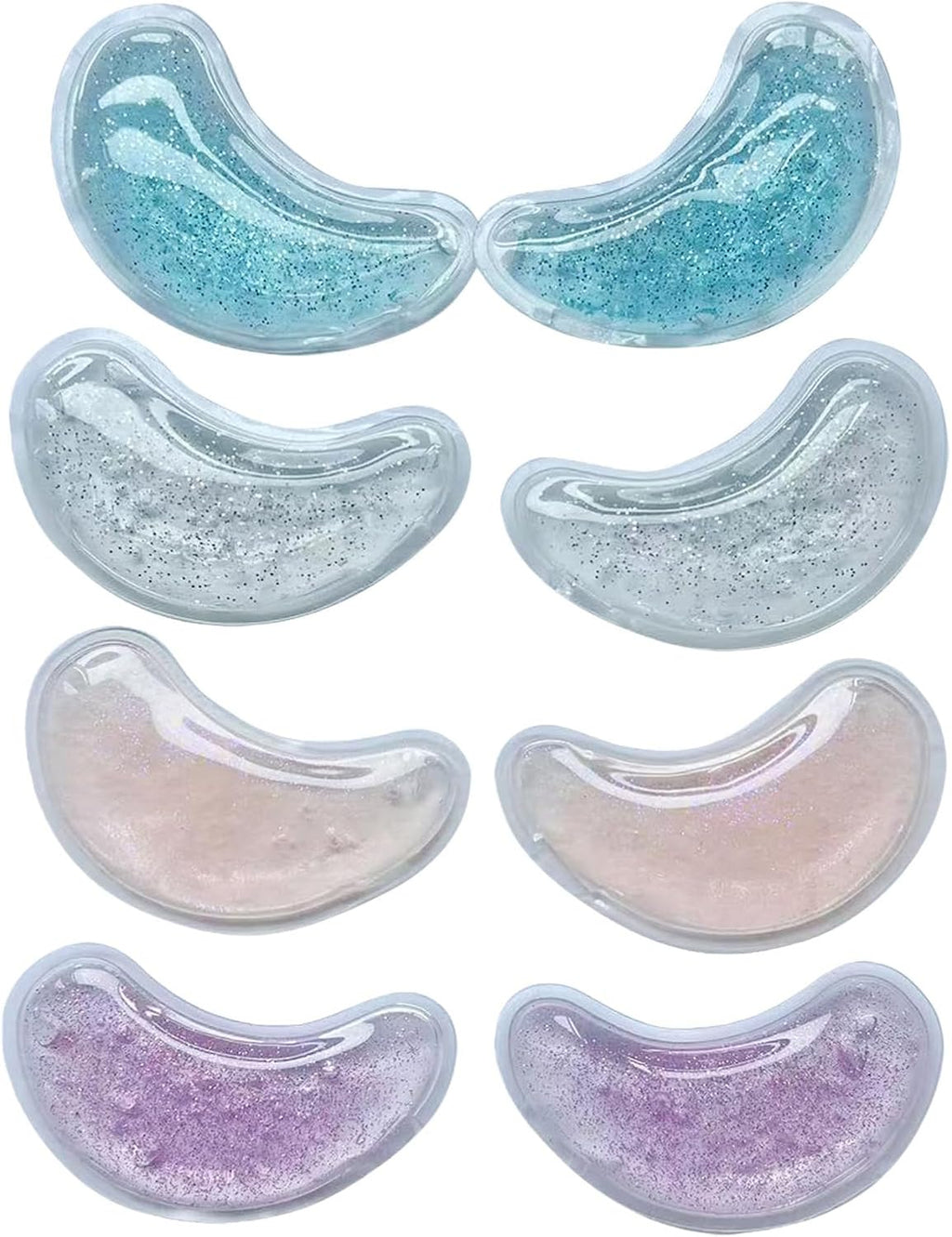 Reusable Under Eye Patches - 8PCS Hot & Cold Gel Eye Pads/Ice Pack for Puffy Eyes, Dark Circles & Eye Bags | Cooling Sleep Mask & Soothing Compress