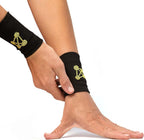 CopperJoint Compression Wrist Sleeve – Copper Hand Brace, Copper Wrist Compression Sleeve, Weight Lifting Wrist Support Brace, Hand Support for Sore Muscles, Yoga, Bowling, Sports - 1 Pair Medium