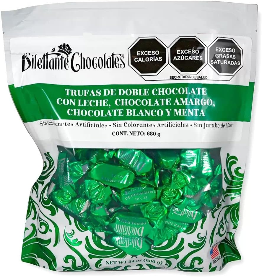 Peppermint Double Milk Chocolate Truffle Cremes - Dilettante 24oz