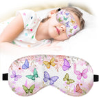 Cute Cartoon Sleep Mask for Kids Gift,Kids Sleep Mask for Girls Boys,Teen Sleeping Masks with Soft and Smooth Adjustable Strap,Color Butterfly