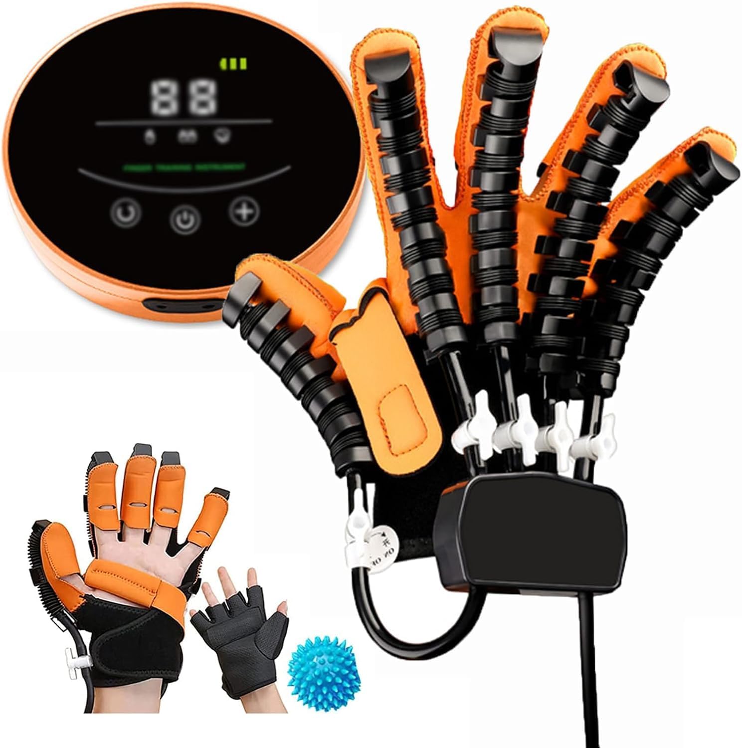 DZKJ Robot Gloves for Hand Training and Rehabilitation for Hemiplegia Stroke Paralysis Arthritis Patient Physical Robotic Gloves for Stroke Rehab for Relieve Wrist and Thumb Pain