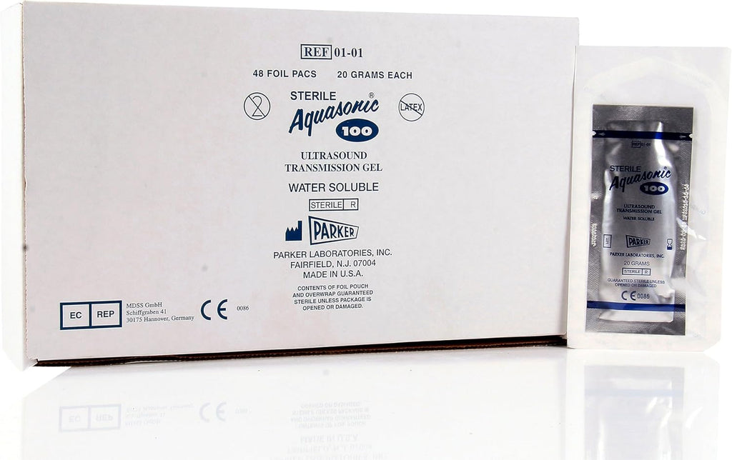 PT# -911409 Aquasonic 100 Gel 20gm Sterile Foil Pouch 48/Bx by, Parker Laboratories Inc