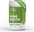 Grass-Fed Beef Bone Broth Concentrate with Garlic Herb | Help Improve Joints, Skin, & Gut | Liquid Collagen Amino Acids | Keto, High Protein, Gluten Free | 35 Servings / 2.25 Gallons | Australian Beef