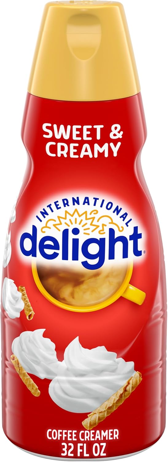 International Delight Coffee Creamer, Sweet & Creamy, Refrigerated Flavored Creamer, 32 FL OZ Bottle