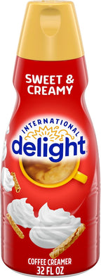 International Delight Coffee Creamer, Sweet & Creamy, Refrigerated Flavored Creamer, 32 FL OZ Bottle