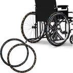 Moon Stars Wheelchair Wheel Covers 2 Pack Wheelchair Tyre Covers Neoprene Wheel Cover for Transport Wheelchair Wheels, 24 Inch