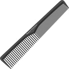 Professional 7 Inch Black Carbon Fiber Anti Static Chemical And Heat Resistant Comb For All Hair Types | Fine and Wide Tooth Comb For Men and Women