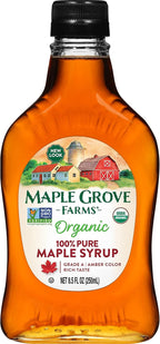 Maple Grove Farms Organic Pure Maple Syrup, Grade A Amber, 8.5 Ounce