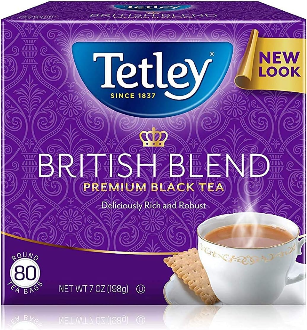 Tetley British Blend Premium Black Tea, 80 Teabags (Pack of 6)