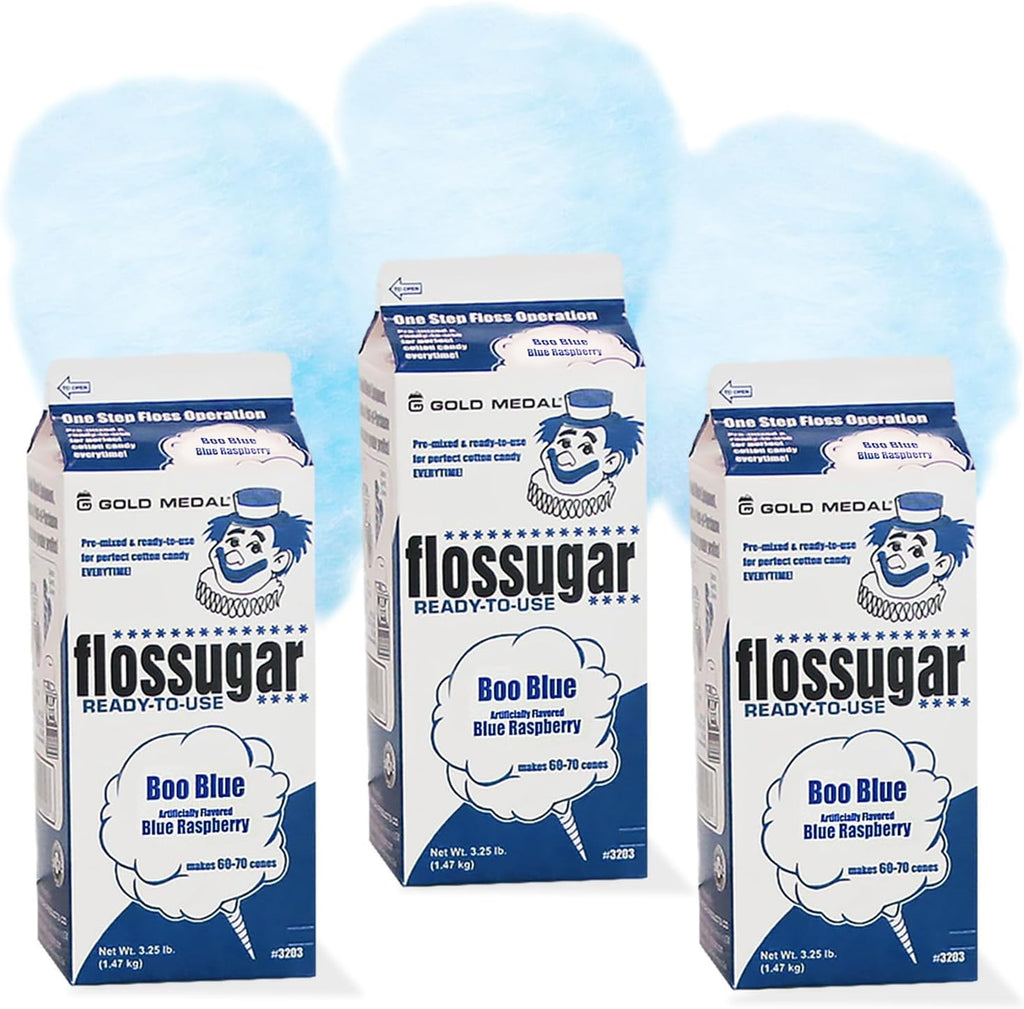 Cotton Candy Sugar Floss-Three Pack-Blue Raspberry