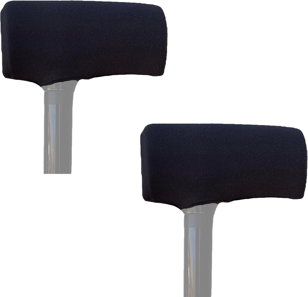 Cane Pad by Crutcheze Premium USA Designed Comfort Pad for Walking Canes - Cane Handle Cushion for T-Handle Canees -Accessories for Canes Seniors - Mobility Accessory - Two Pack (Black)