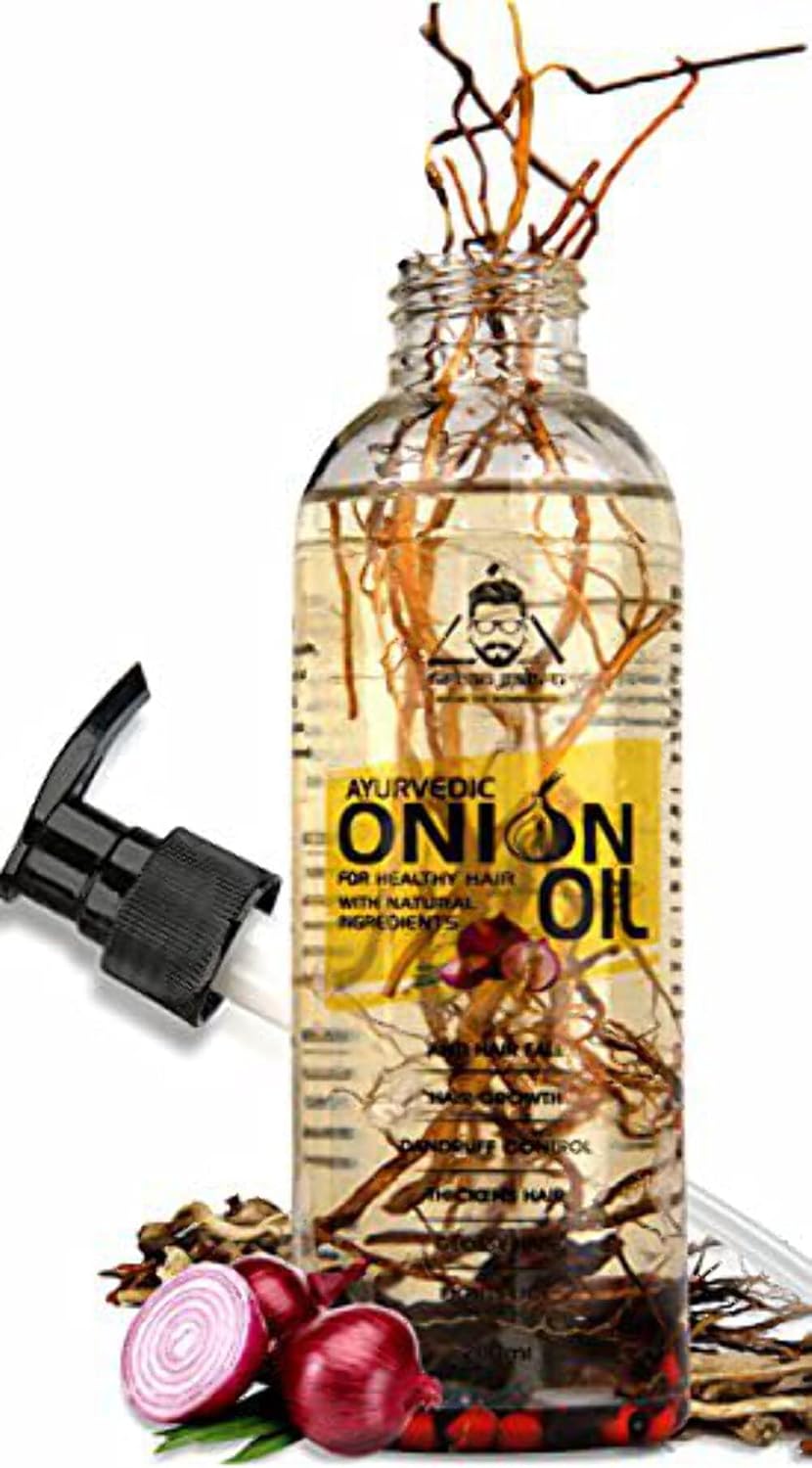 urbangabru Ayurvedic Onion Oil controls hair fall, dandruff control and for healthy hair growth (7 Fl Oz)