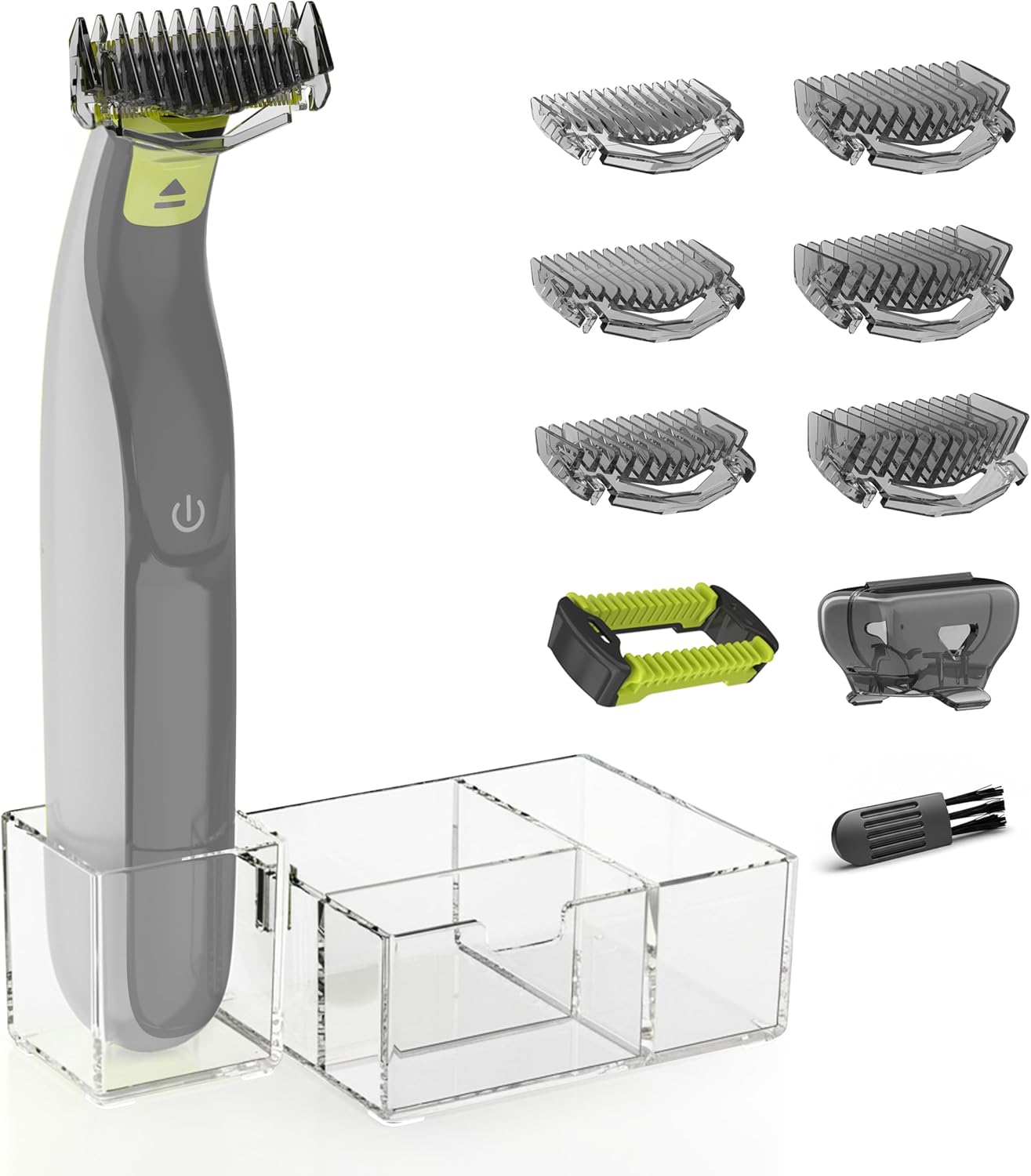 Guards Kit Plus for Philips Norelco OneBlade, with 1–6mm Guide Combs (6 Sizes), Replacement Body Comb, Protective Cap and Organizer Stand