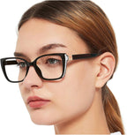 OCCI CHIARI Designer Reading Glasses for Women 2.5 Black Large Fahion Readers 1.0 1.25 1.50 1.75 2.0 2.25 2.50 2.75 3.0 3.5 4.0 5.0 6.0 (Black, 2.5)