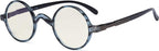 Eyekepper Round Blue Light Filter Glasses Women Men - Blocking UV Ray Anti Screen Glare Computer Eyeglasses - Blue/Tortoise