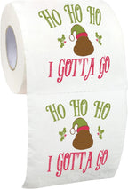 Christmas Toilet Paper Roll Ho Ho Ho I Gotta Go - Funny Toilet Paper, Funny Merry Christmas Novelty Gifts, Perfect for White Elephant and Holiday Parties - Santa, Xmas, Grinch and Holiday Gag Gifts