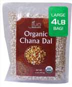 Jiva Organics Organic Chana Dal Indian 4 Pound Bag - Non-GMO Pesticide Free Premium Quality Yellow, 64 Oz