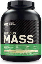 Optimum Nutrition Serious Mass, Weight Gainer Protein Powder, Mass Gainer, Vitamin C and Zinc for Immune Support, Creatine, Vanilla, 6 Pound (Packaging May Vary)
