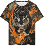 MARSVOVO V Neck T Shirts Men Graphic Short Sleeve Hippie Tees for Men Big and Tall Mens Shirt