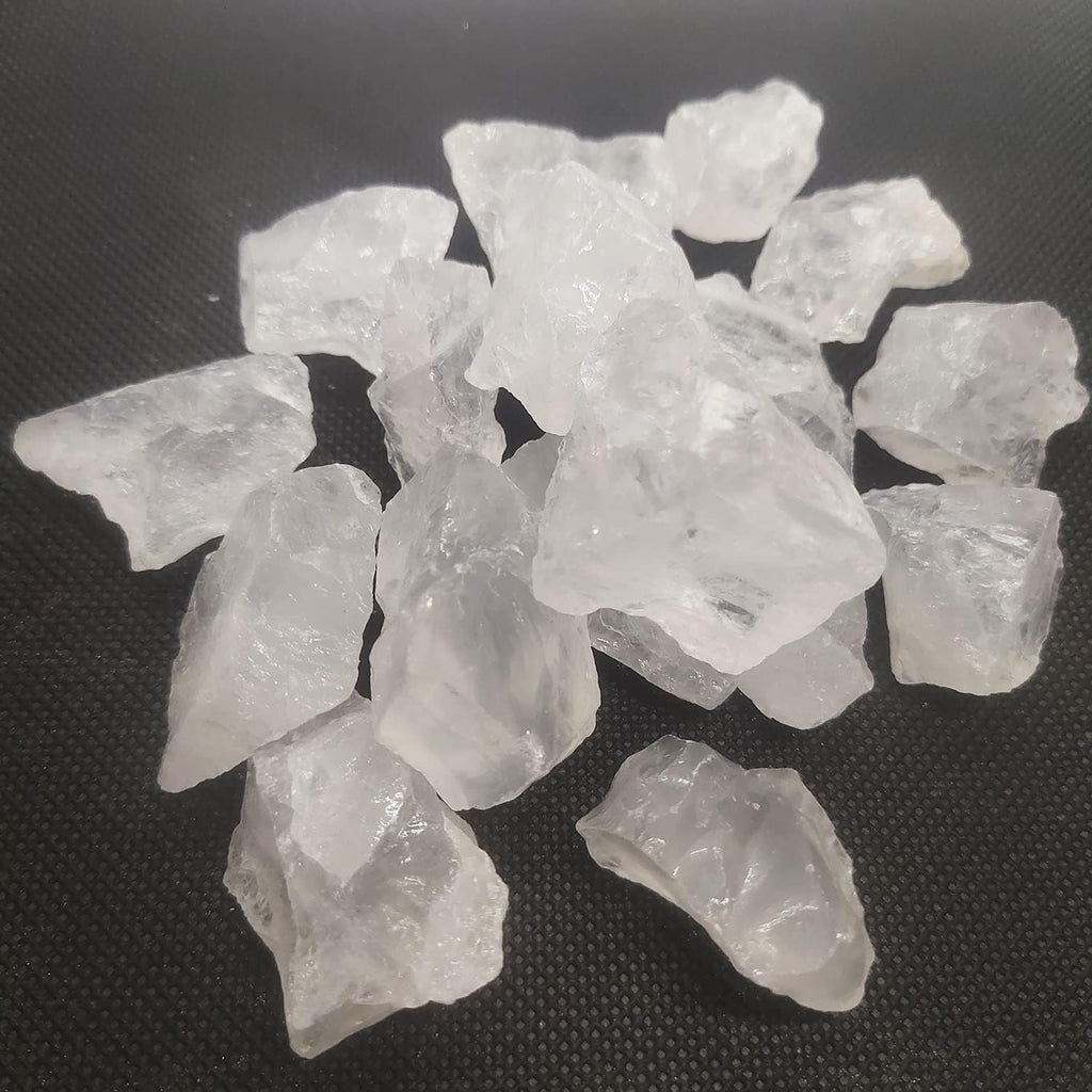 YUWIXMOX 250g White Quartz Rough Stones Bulk White Quartz Crystal Raw Natural Crystals Stones,Rocks for Cabbing, Polishing, Wire Wrapping, Healing Reiki,Jewelry Making,Aquarium Decoration (White)