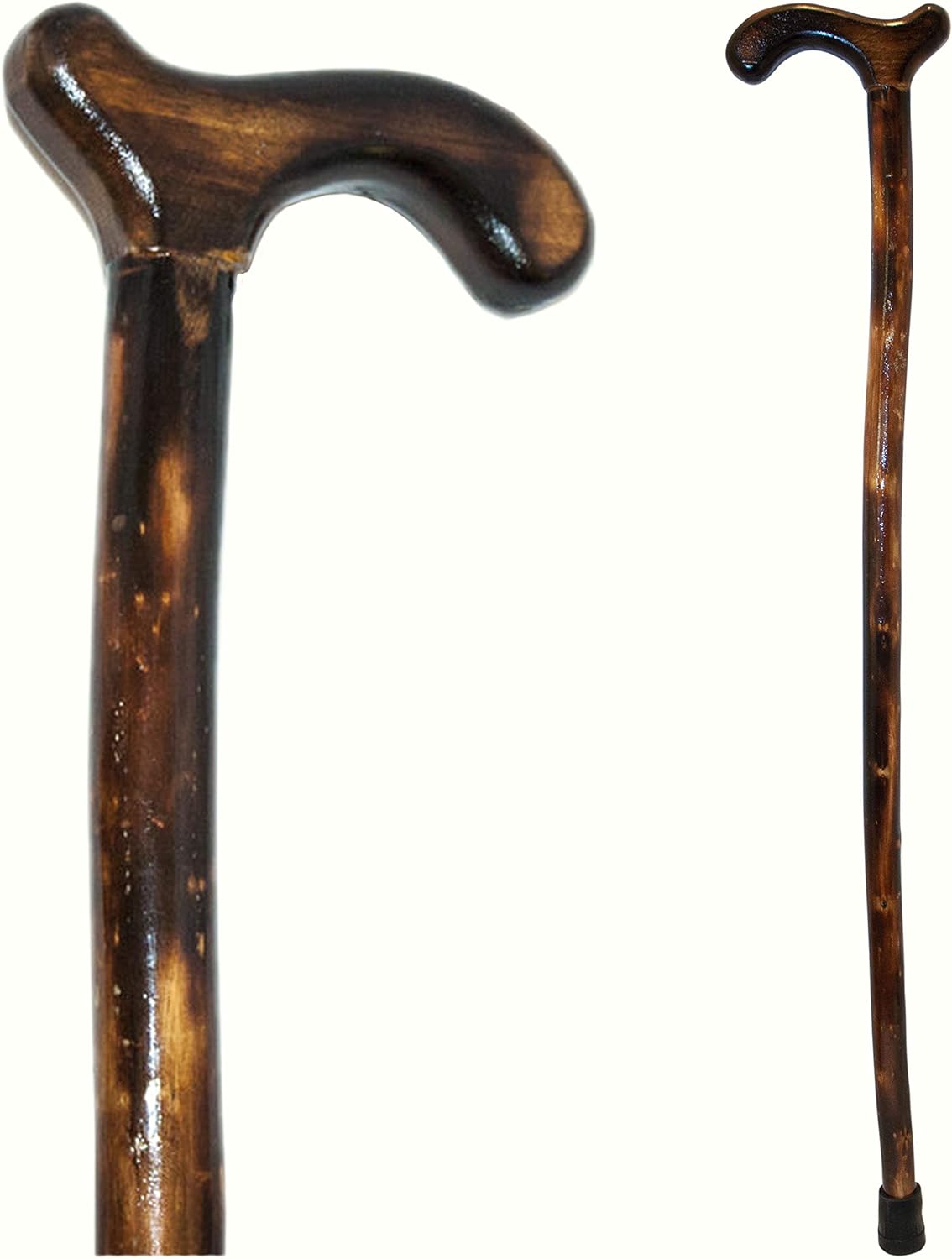 RMS Wood Cane - 36 Inch Natural Wood Walking Stick - Handcrafted Wooden Offset Canes and Walking Canes for Men or Women