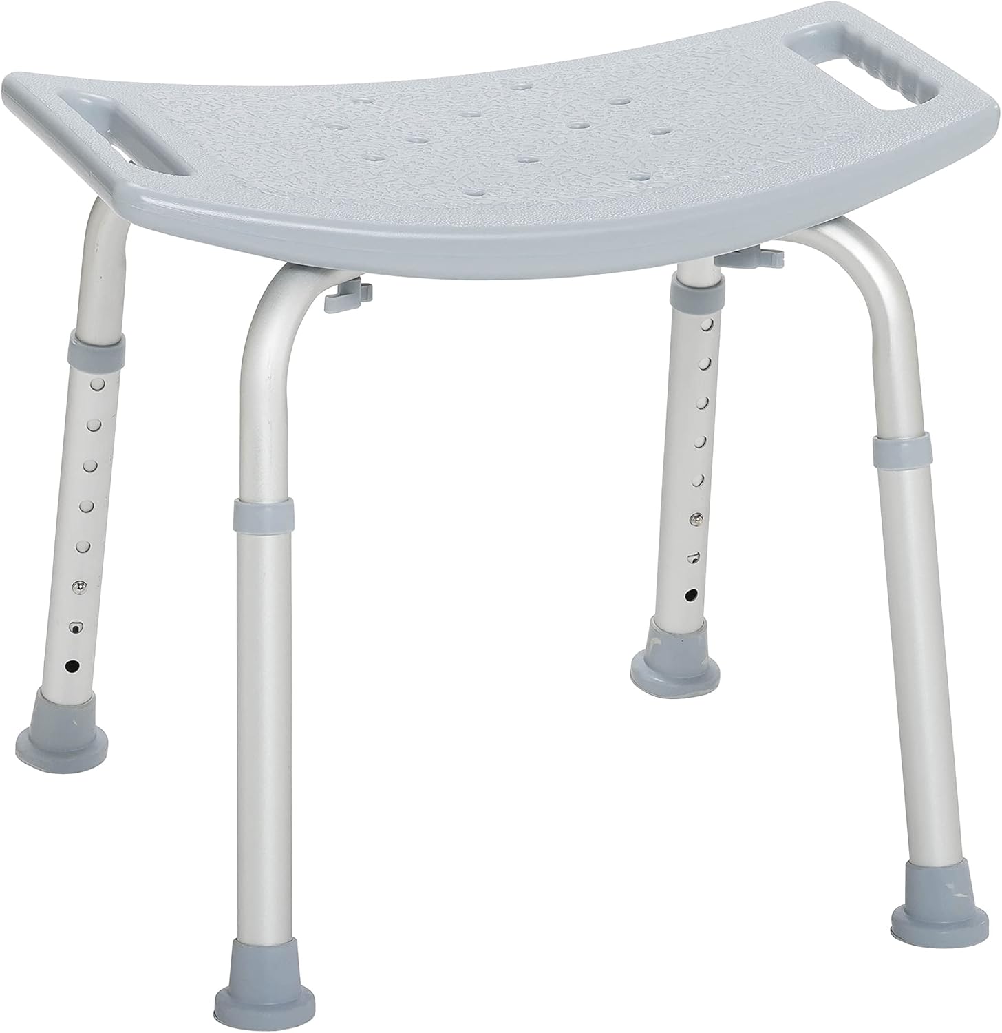 Drive Medical RTL12203KDR Shower Chair, Adjustable Stool with Suction Feet, Seat for Tub, Bathroom Bench Bath Chair for Elderly and Disabled, 300 LB Weight Cap