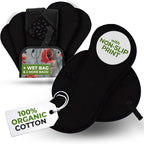 Non-Slip Reusable Incontinence Pads for Bladder Control (L+XL; 6-Pack); High Temp Washable Organic Cotton Cloth Pads with Quick Absorption & Odor Control; Soft & Non-Irritating for Sensitive Skin