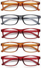 5 Pack Reading Glasses Blue Light Blocking,Reading Glasses for Women Men,Anti UV/Glare Filter Lightweight Eyeglasses