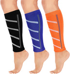 Junely 3 Pairs Calf Compression Sleeve for Men and Women for Running Athletic Nurses Work Support Travel Flight Sports