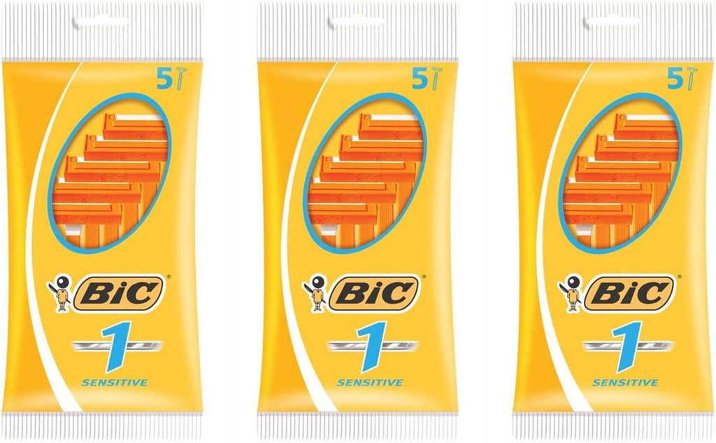 BIC Pack of 3 Packs of 5 Razor Blades No. 1-1 Blade for Sensitive Skin