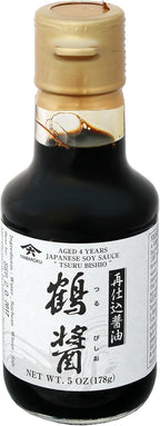 Yamaroku Authentic 4 Year Barrel Aged Premium Japanese Soy Sauce - Shoyu Tsuru Bisiho, Traditional Fermented for Sushi & Cooking, 5 Oz Glass Bottle