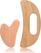 Wood Body Gua Sha Massage Tool, Lymphatic Drainage Tool, Body Sculpting Anti-Cellulite Tools, Guasha Tool for Face，Back, Legs, Women's Body Shaping Tools