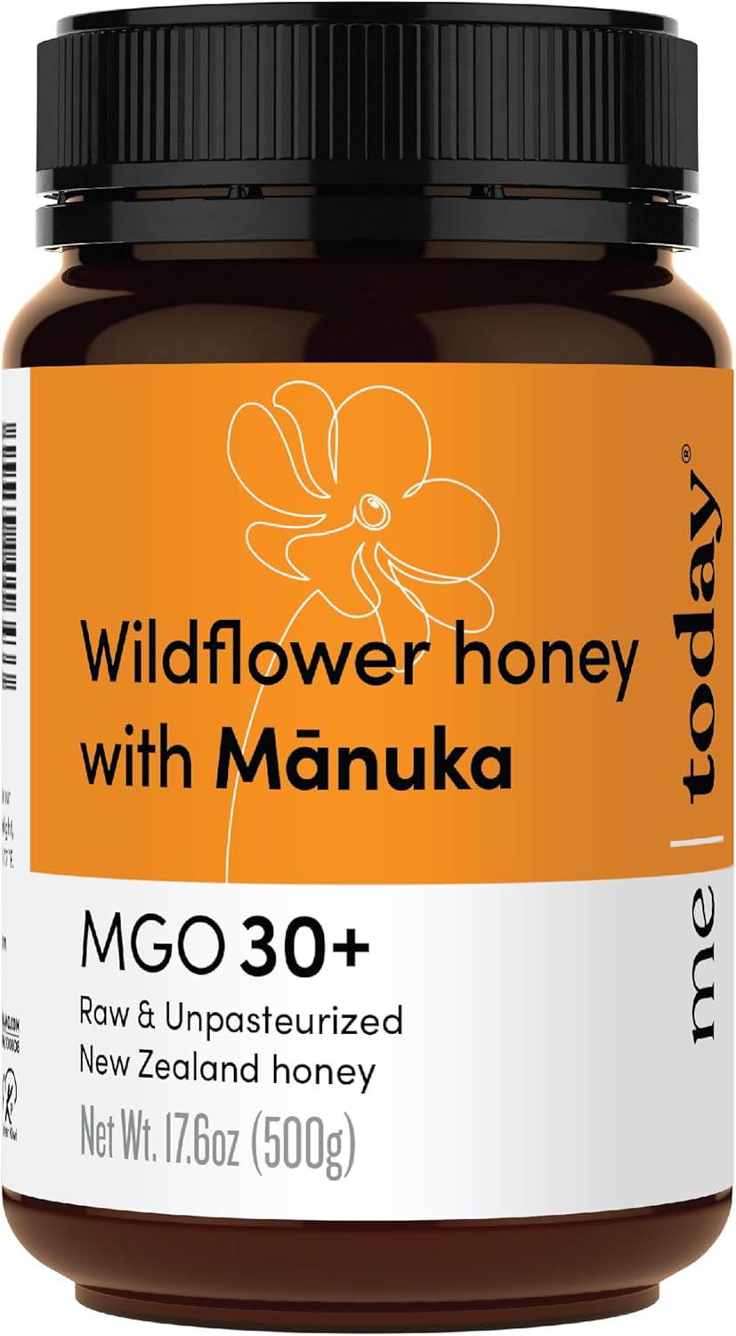 me today - Wildflower Honey with Manuka MGO 30+ from New Zealand (17.6 oz) Authentic, Raw & Unpasteurized
