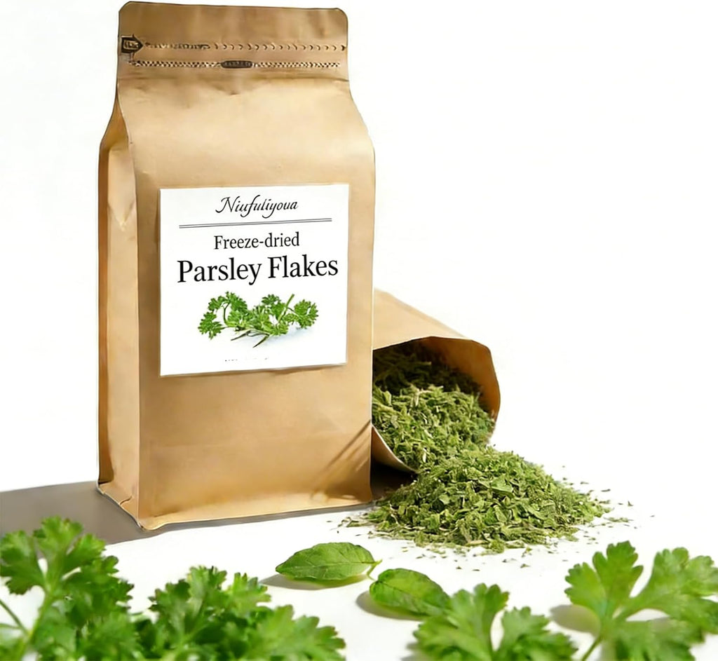 Freeze-Dried Parsley Flakes, Vibrant and Lush Parsley Flakes,Green Leaves Good for Garnish Food