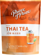 Prince of Peace 3 in 1 Instant Thai Tea Beverage, 12 Sachets – Instant Hot or Cold Beverage – Easy to Brew – Made with Authentic Thai Tea Recipe, Rich and Creamy Taste – Just Add Water
