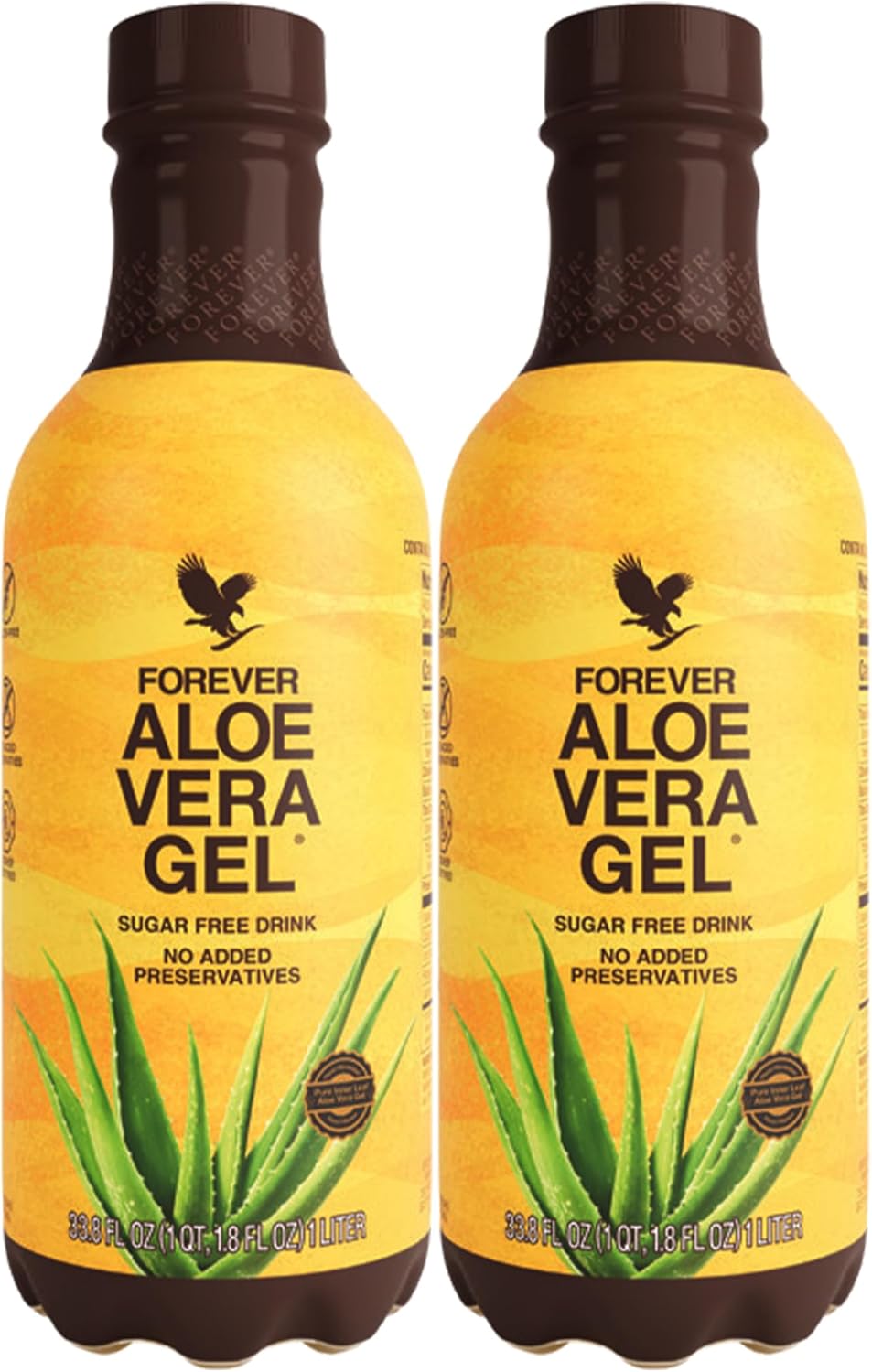Forever Living - Forever Aloe Vera Gel - 99.7% Pure Inner Leaf Aloe Vera Juice - Preservative-Free - 33.8 fl oz (Pack of 2)