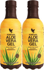 Forever Living - Forever Aloe Vera Gel - 99.7% Pure Inner Leaf Aloe Vera Juice - Preservative-Free - 33.8 fl oz (Pack of 2)