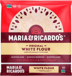 Maria & Ricardo's White Flour Tortillas. (3 Pack) Non GMO PV, Vegan, Kosher. Made with Organic Ingredients. 8 Tortillas per Pack